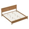 Merax Sleek Pine Wood Frame with Tapered Legs and Sturdy Slats Support - 2 of 4