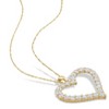 EVERLY JEWELRY | Yellow Plated Sterling Silver 2 2/5ct DEW Created White Moissanite Heart Pendant with Chain, 18 inc - 4 of 4