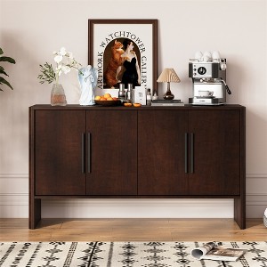 4-Door Large Vintage Storage Sideboard With Adjustable Shelves And Long Handles - 1 of 4