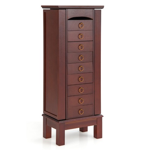 Tangkula 9 Drawers Storage Box Chest Stand Amior Jewelry Cabinet
