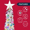 Joyfy 5 FT Pop Up Christmas Tree with Lights, Tinsel Skinny Christmas Tree, Collapsible Artificial Pencil Tree Holiday Decoration for Home - 2 of 4