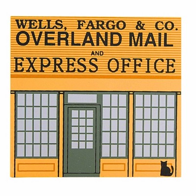 Cat's Meow Village 4.0 Inch Wells Fargo & Co Wild West Retired Village Buildings