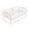 NicBex Wooden Twin/Full Size Daybed Frame for Bedroom,Living Room,Apartment,Wood Slat Support - 3 of 4