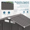 SEVOBAL Carports and Storage Sheds Compact Metal Outdoor Storage with Peaked Roof and Lockable Door for Garden Tools, Gray, 73.3"*43.7"*72.9" - 4 of 4
