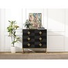3 Drawer Storage Cabinet,3 Drawer Modern Dresser, Chest of Drawers With Decorative Embossed Pattern Door - 2 of 4