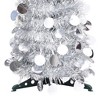 vidaXL Pop-up Artificial Christmas Tree Silver 6 ft PET - 3 of 4