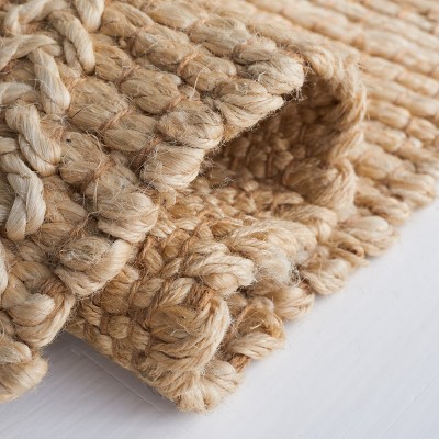 Ivory Cotton Hand-Knotted Non-Slip Area Rug - 27"x7"