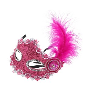 Unique Bargains Princess Feather Half Face Party Mask 1 Pc - 1 of 4