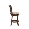 New Classic Furniture,Gia 24" Solid Wood Swivel Counter Stool With Fabric Seat In Cherry - 3 of 4