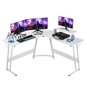 BestMassage 50 Inch L-Shaped Gaming Desk Computer Desk Office Desk with Large Monitor Stand Corner PC Gaming Desk for Home Office - 1 of 4