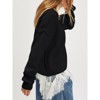 Women's V Neck Sweaters Long Sleeve Oversized Loose Pullover Ribbed Knit Sweater Tops - 3 of 4