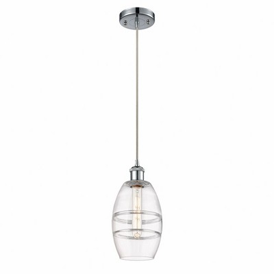 Vaz - 1 Light Cord Hung Mini Pendant In Industrial Style-8.13 Inches Tall and 5.88 Inches Wide