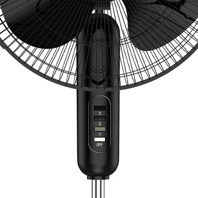 Holmes 16&#34; Oscillating 3 Speed Manual Stand Fan Black_3