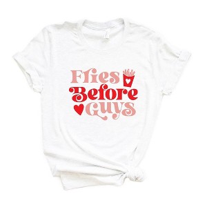 Simply Sage Market Women's Fries Before Guys Red Short Sleeve Graphic Tee - 1 of 4