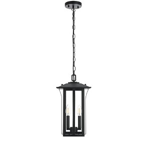 Elegant Lighting Thayer 9 Inch Outdoor Pendant in Black - 1 of 4