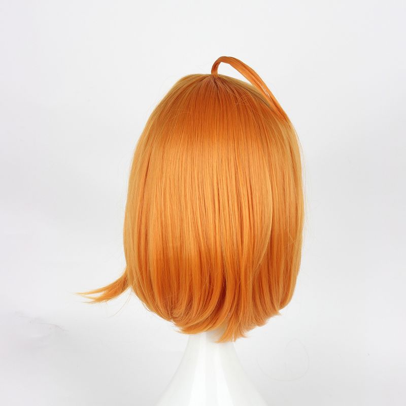Unique Bargains Women's Wigs 14" Orange with Wig Cap Synthetic Fibre, 4 of 7