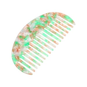 Unique Bargains Women's Half Round Wide Tooth Comb for Curly Thick Wavy Straight Hair 1 Pc - 1 of 4