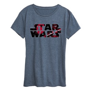 Women's - Star Wars - Logo Darth Vader Short Sleeve Graphic T-Shirt - 1 of 4