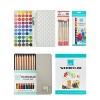 Colour Block 91pc Mixed Media Watercolor Kit in Woven Bag: Art & Craft Set for Kids, Gifts for 5 Year Olds, Drawing & Coloring - 2 of 2