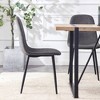 Sapphtopaz Mid-Century Modern Dining Chairs Set of 4/6, Cushioned Kitchen Chairs with Fabric Upholstery & Metal Legs - 3 of 4