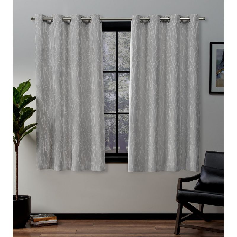 Set Of 2 Forest Hill Woven Blackout Curtain Panels - Exclusive Home, 1 of 11