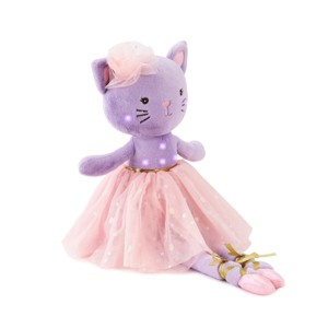 FAO Schwarz 12" Glow Brights Ballerina Kitten Plush - 1 of 4