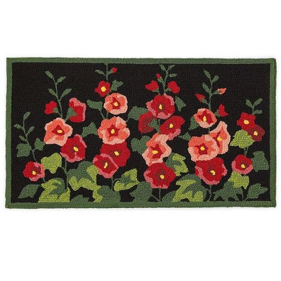 1'6"x2'6" Rectangle Hand Made Indoor and Outdoor Hooked Accent Rug Multicolored - Plow & Hearth