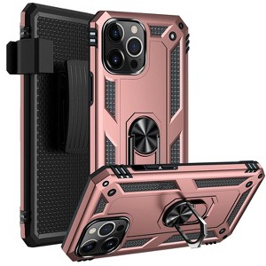 SaharaCase Kickstand with Belt Clip Case for Apple iPhone 13 Pro Max Rose Gold (CP00160) - 1 of 4