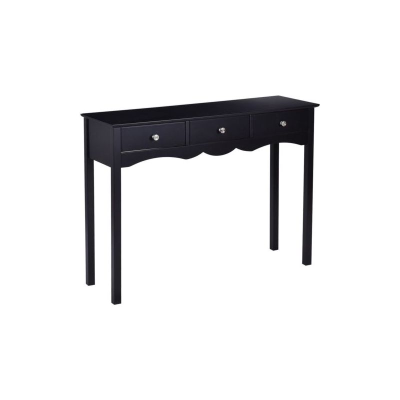 Tangkula 3-Drawer Console Table Hall table Side Table Desk Accent Table Entryway, 3 of 7