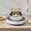 20cm Stainless Steel Tempura Fryer ¨C 304-Grade, Japanese-Style Deep Fry Pan with Lid & Thermometer - 2 of 4