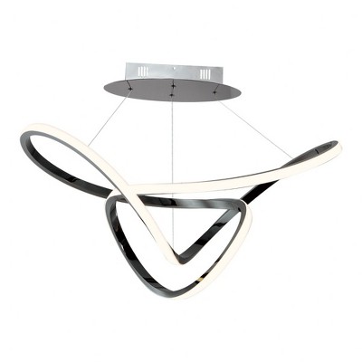 ET2 Lighting Perpetual 1 - Light Pendant in  Black Chrome