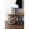 Design Imports 17.5"x12"x15" Large Polyester Buffalo Check Rectangle Storage Bin White & Black - 3 of 4