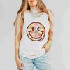 Simply Sage Market S.W.Smiley Groovy Floral Outline Garment Dyed Tank - 2 of 3