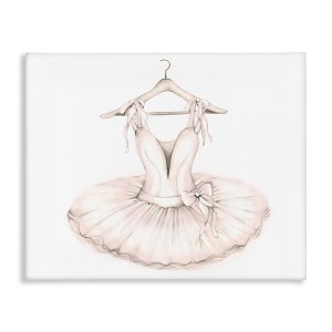 Stupell Industries Ballerina Tutu on Hanger Pink Ballet Dance Outfit Canvas Wall Art - 1 of 4