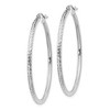 Black Bow Jewelry 2mm, 14k White Gold Diamond-cut Hoops, 40mm (1 1/2 Inch) - 2 of 4