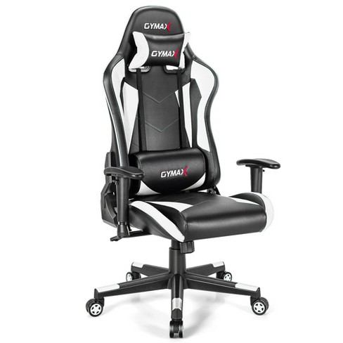 Ergonomic Racing Style Gaming Chair with U-Shaped Neck Pillow an Adjustable  Arms
