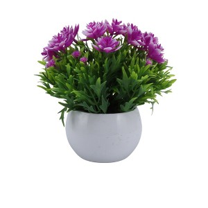 Unique Bargains Artificial Plants Semi-circle Lotus Bowl Plastic 3.74"x3.74"x10.63" 1 Pc - 1 of 4