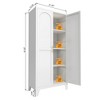Yukimo 71" Tall Metal Storage Cabinet with Lock & Adjustable Shelves - Steel Cabinet, Multifunctional Organizer for Kitchen/Bedroom/Living Room/Office - 4 of 4
