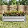 7.6x3.7x0.98ftRaised Garden Bed Kit - Metal Raised Bed Garden,Black - 2 of 4