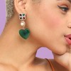 SOHI Women's Royal Heart Drop Earrings - 3 of 3