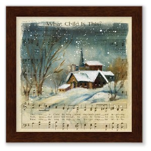 Courtside Market What Child is This? 8x8 Framed Art Board - 1 of 2