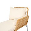 CAVINAS Outdoor Couch Set with Thick Cushions, Rattan Patio Conversation Sets, Modern Patio Sofa Set for Backyard, Garden, Light Yellow - 3 of 4