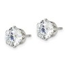 Chisel Stainless Steel Polished 8mm Round Cubic Zirconia Stud Earrings - 4 of 4