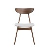 CAVINAS Set of 2 Upholstered Dining Chairs with Solid Rubberwood Frame and Polyester Seat, Armless Design for Kitchen or Dining Room - 2 of 4