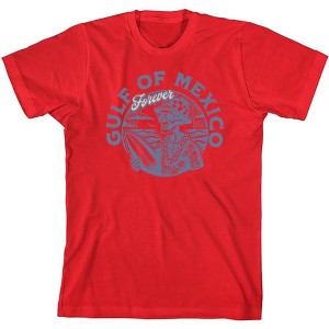 Gulf of Mexico Forever Vintage Skeleton Youth Crew Neck Short Sleeve Tee - 1 of 2