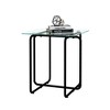 Tempered Glass Coffee Table End Table Cocktail Table Sofa Table Side Table Accent Table Center Table, Black/Transparent-ModernLuxe - 4 of 4