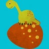 Girl's Design By Humans Happy Cute Dino By parjono T-Shirt - 2 of 3