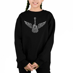 LA Pop Art Amazing Grace - Girl's Word Art Crewneck Sweatshirt - 1 of 3