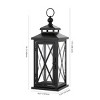 Lirio 17.5" Indoor/Outdoor Lantern (Set of 2) - PLT4065 - Black - Safavieh - 3 of 4