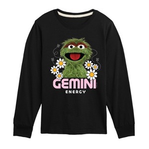 Boys' - Sesame Street - Oscar Gemini Energy -Toddler and Youth Long Sleeve T-Shirt Long Sleeve Graphic T-Shirt - 1 of 3